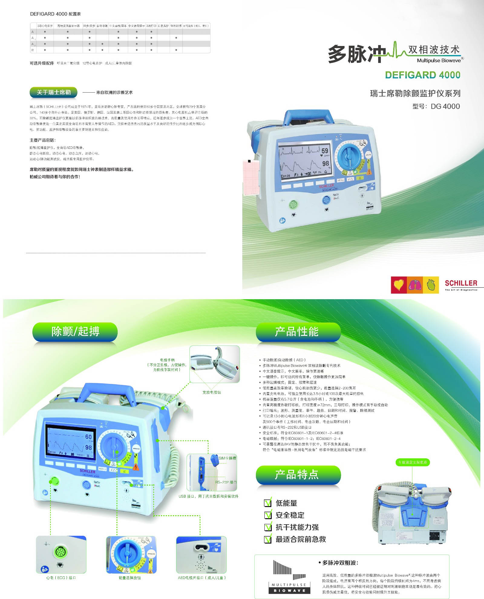 席勒除颤仪dg4000彩页